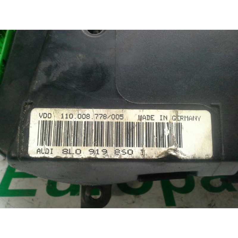 Recambio de cuadro instrumentos para audi a3 (8l) 1.9 tdi referencia OEM IAM 8L0919860I 110008778005 VDO - Gris 3