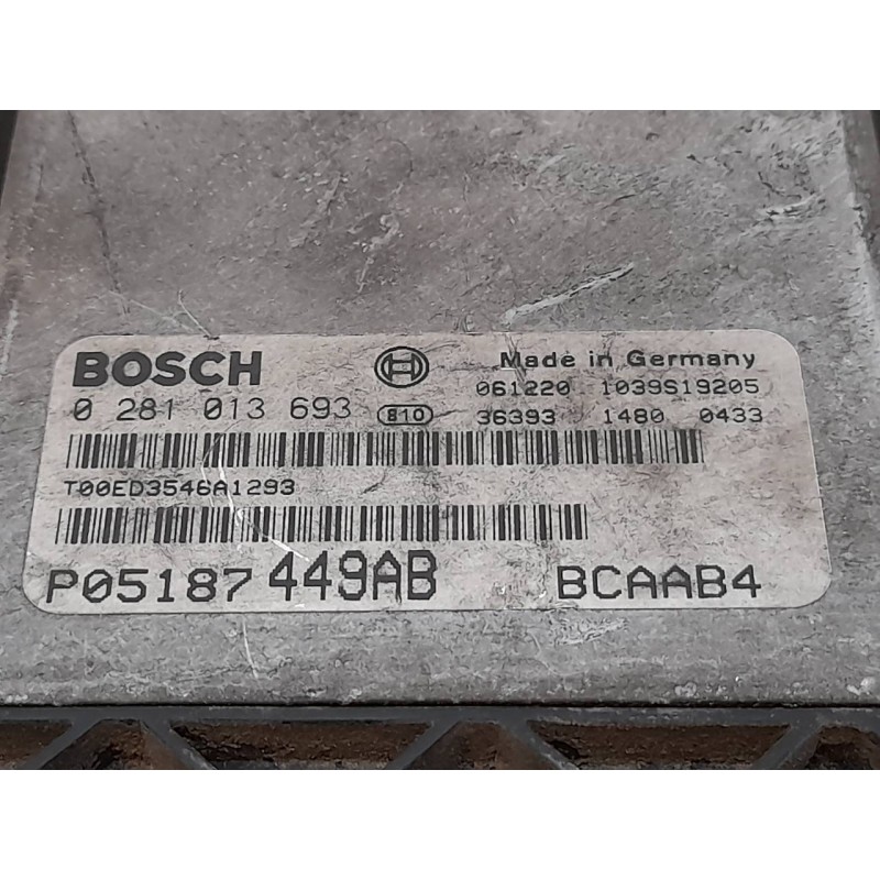 Recambio de centralita motor uce para dodge caliber se referencia OEM IAM 0281013693 P05187449AB BOSCH - Negro 2