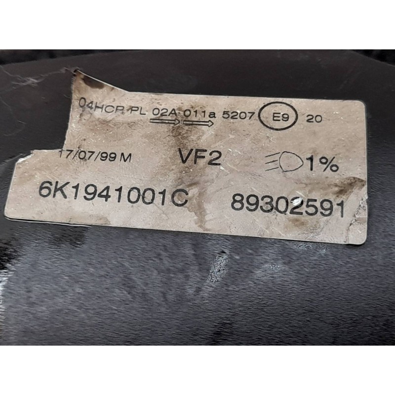 Recambio de faro izquierdo para seat cordoba berlina (6k2) stella referencia OEM IAM 6K1941001C  VALEO - Blanco 3