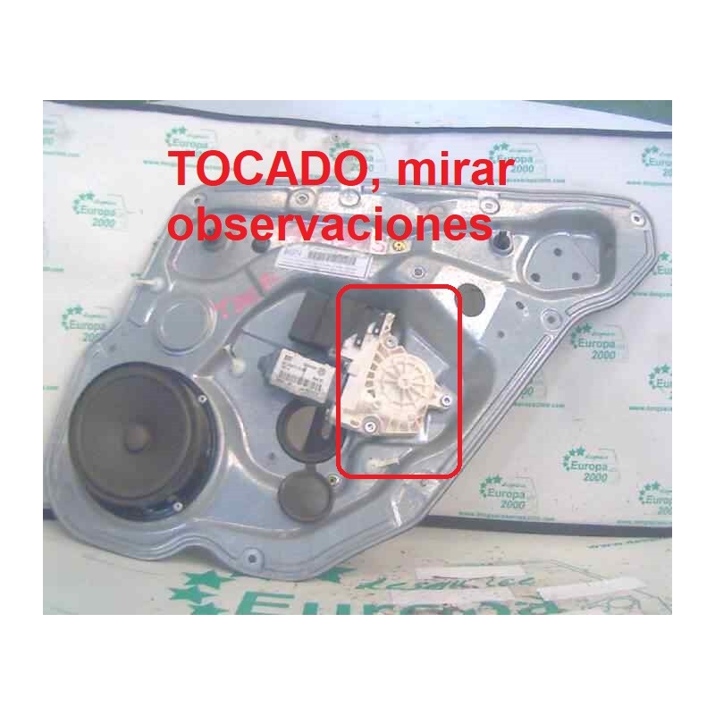 Recambio de elevalunas trasero derecho para seat leon (1m1) 1.9 tdi referencia OEM IAM MOTOR/1C0959812A SIEMENS 