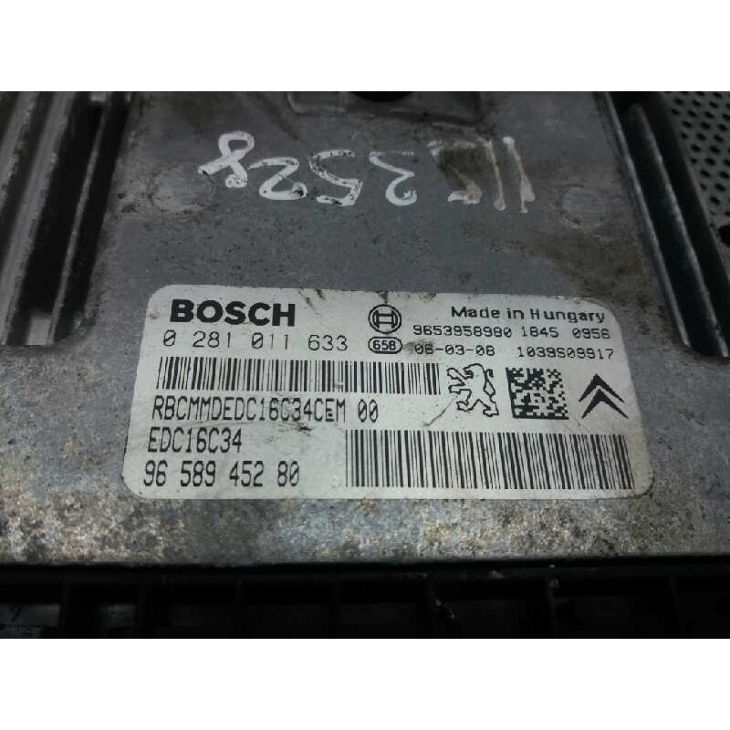 Recambio de centralita motor uce para peugeot 407 1.6 hdi referencia OEM IAM 0281011633 9658945280 BOSCH - Gris 2