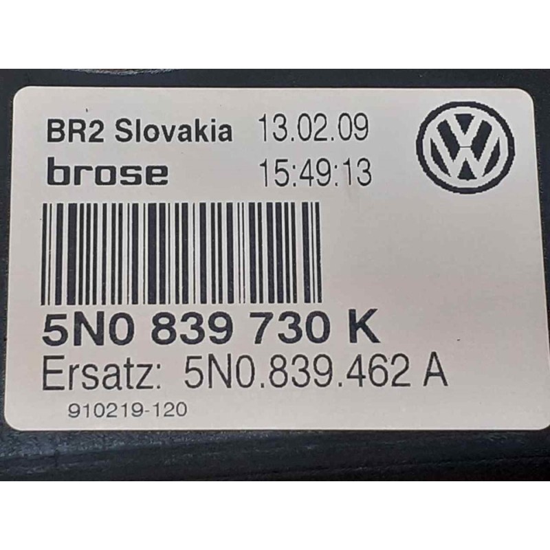 Recambio de elevalunas trasero derecho para volkswagen tiguan (5n1) advance referencia OEM IAM 1K0959795AA 5N0839730K 5N0959704B - Blanco 2