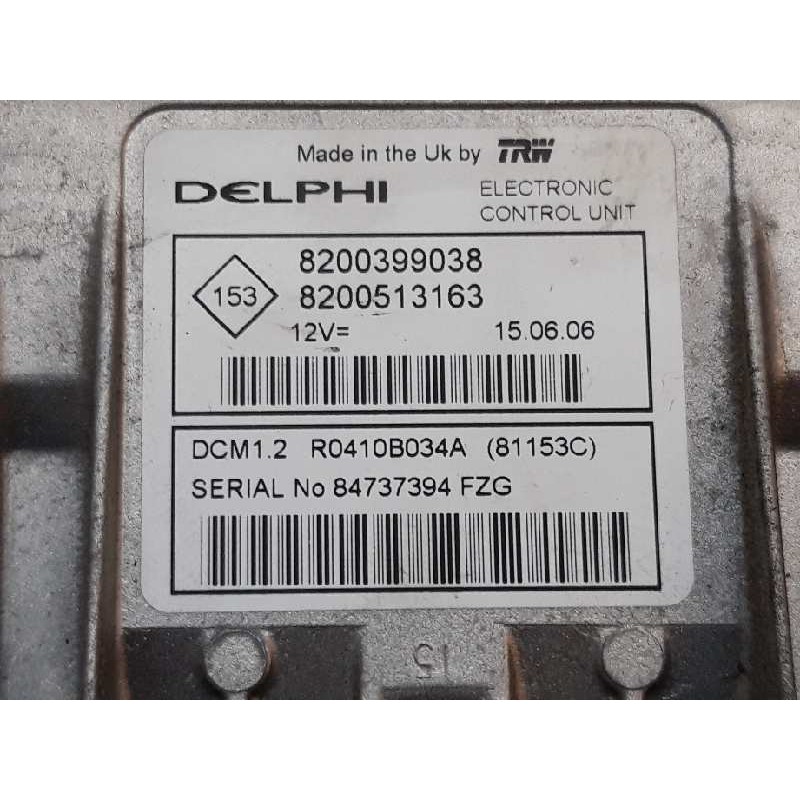 Recambio de centralita motor uce para renault megane ii berlina 5p dynamique referencia OEM IAM 8200399038 8200513163 2