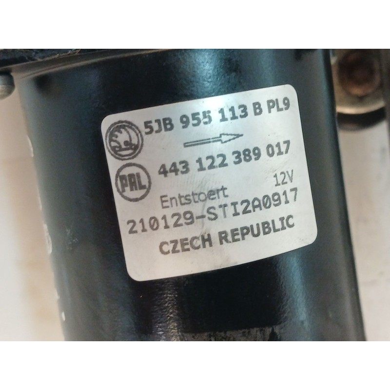 Recambio de motor limpia delantero para skoda fabia ambition plus referencia OEM IAM 5JB955113B 443122389017 - Blanco 2