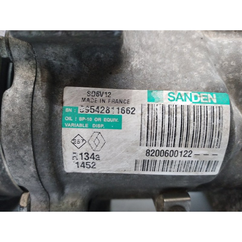 Recambio de compresor aire acondicionado para renault clio iii emotion referencia OEM IAM 8200600122 1452 SANDEN 5