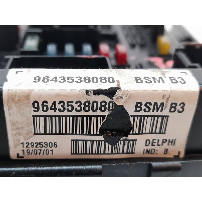 Recambio de caja reles / fusibles para peugeot 307 (s1) 1.6 16v cat referencia OEM IAM 9643538080 2