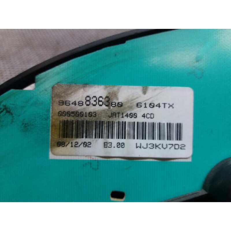 Recambio de cuadro instrumentos para citroën berlingo 1.9 d 800 furg. referencia OEM IAM 9648836380 - Blanco 3