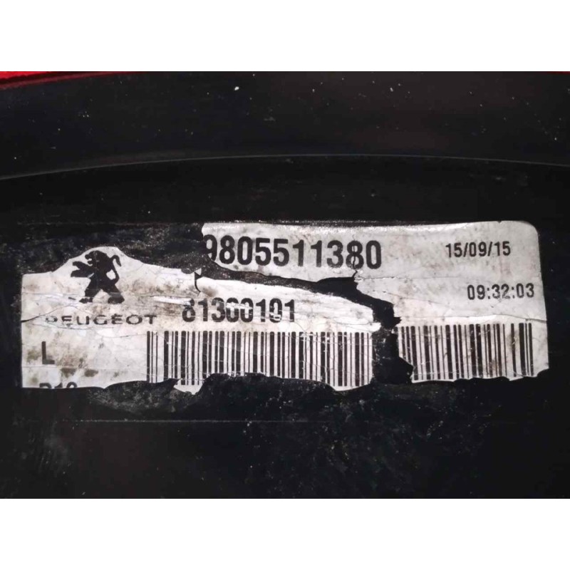 Recambio de piloto trasero izquierdo interior para peugeot 3008 allure referencia OEM IAM 9805511380 - Negro 3