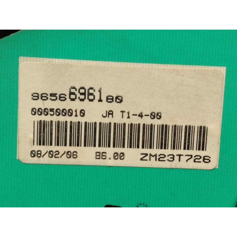 Recambio de cuadro instrumentos para peugeot 206 berlina x-line referencia OEM IAM 9656696180 ZM23T726 2