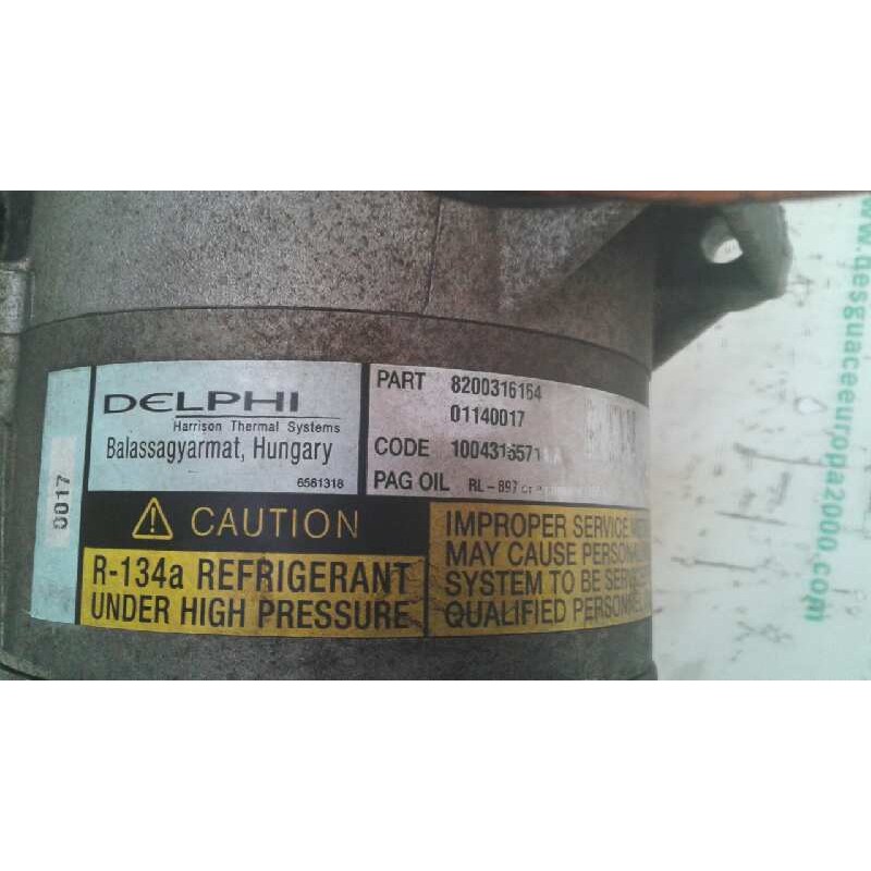 Recambio de compresor aire acondicionado para renault megane ii berlina 5p 1.5 dci diesel referencia OEM IAM 0017 8200316164 DEL - Negro 2