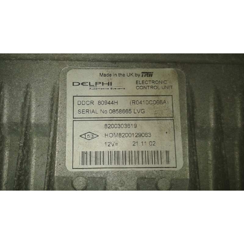 Recambio de centralita motor uce para renault clio ii fase ii (b/cb0) 1.5 dci diesel referencia OEM IAM 8200303619 DELPHI - Gris 2