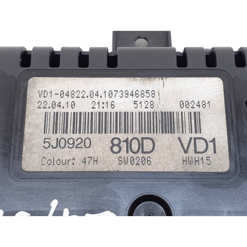 Recambio de cuadro instrumentos para skoda fabia (5j2 ) style referencia OEM IAM 5J0920810D 3