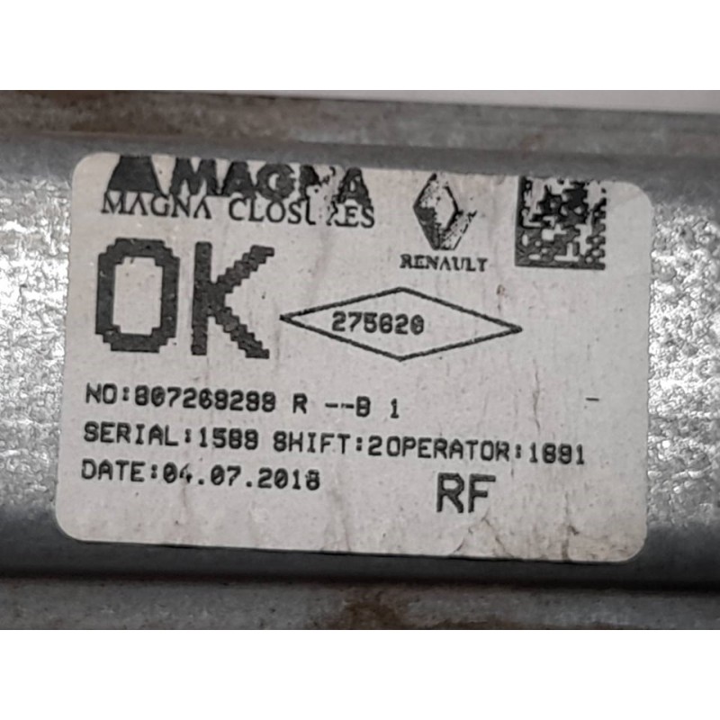 Recambio de elevalunas delantero derecho para dacia sandero laureate referencia OEM IAM 807269299R - Blanco 3