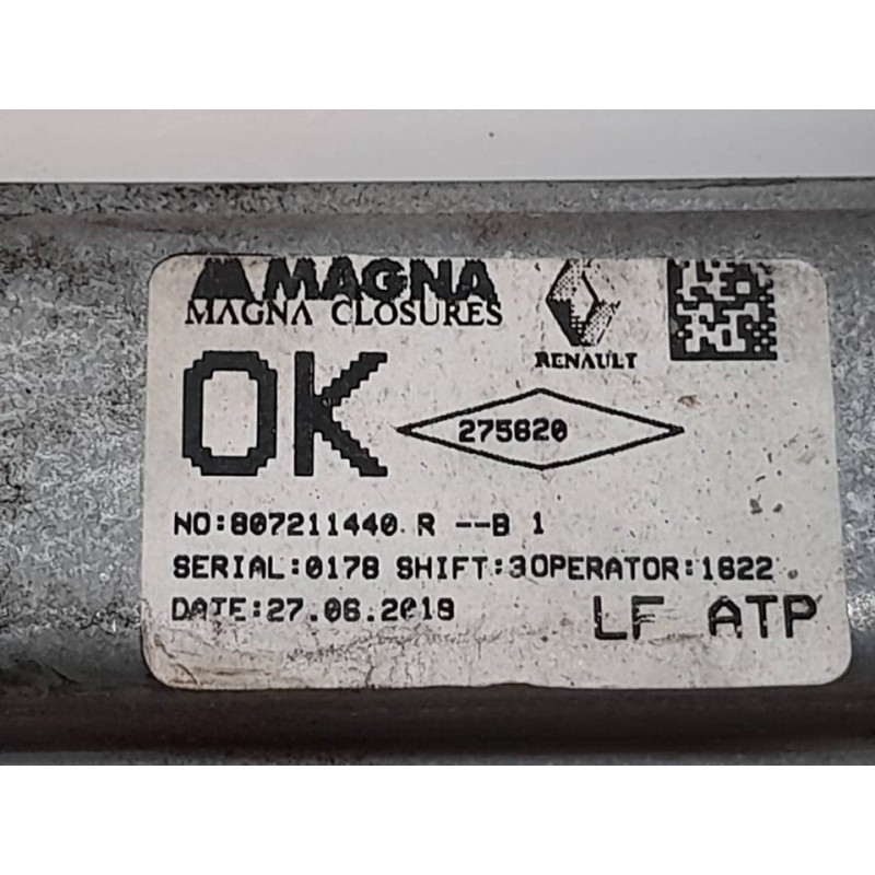 Recambio de elevalunas delantero izquierdo para dacia sandero laureate referencia OEM IAM 807211440R - Blanco 4