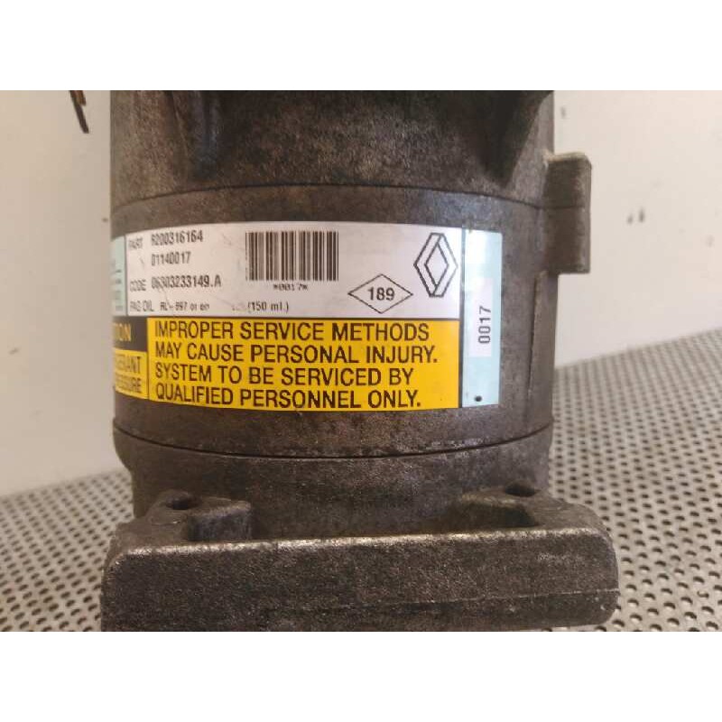 Recambio de compresor aire acondicionado para renault scenic ii 1.5 dci diesel referencia OEM IAM 0017 8200316164 DELPHI - Gris 5
