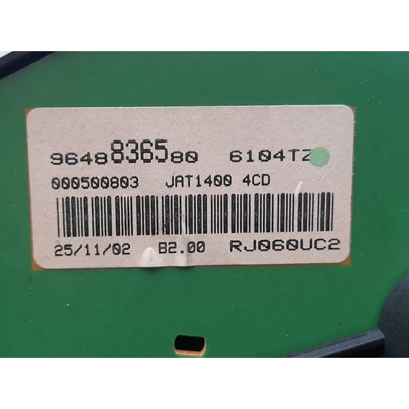 Recambio de cuadro instrumentos para peugeot 206 berlina x-line referencia OEM IAM 9648836580 00500803 5550003001 - Azul 2