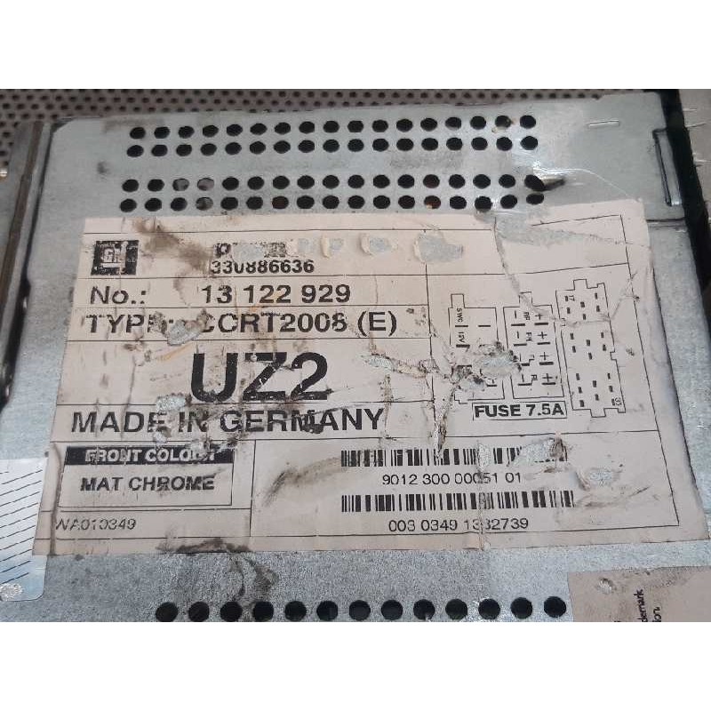 Recambio de sistema audio / radio cd para opel corsa c cosmo referencia OEM IAM 13122929 - Gris 2