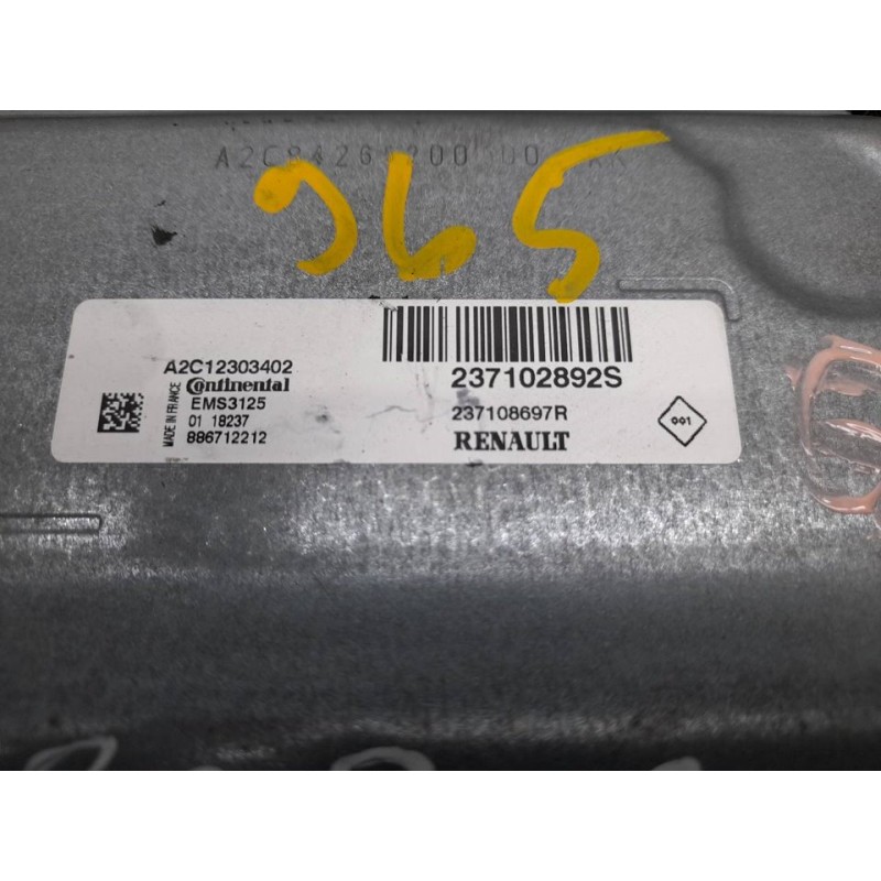Recambio de centralita motor uce para dacia sandero laureate referencia OEM IAM 237102892S 237108697R A2C12303402 - Blanco 3
