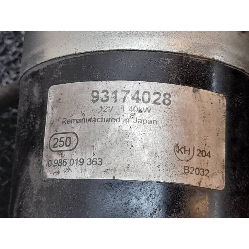 Recambio de motor arranque para opel astra h berlina elegance referencia OEM IAM 93174028 3