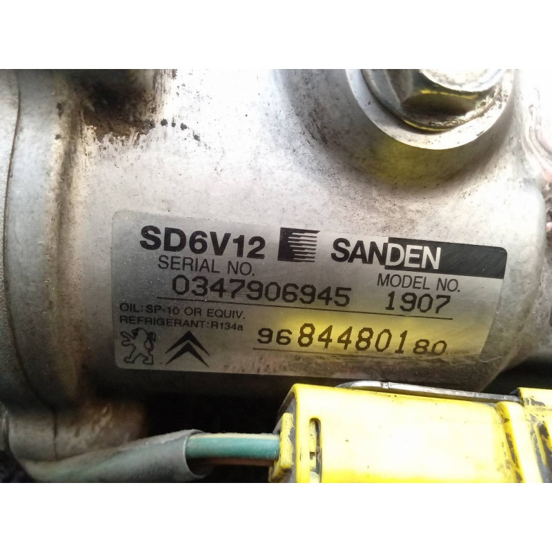 Recambio de compresor aire acondicionado para peugeot 206+ básico referencia OEM IAM 1907 9684480180 SANDEM - Blanco 2