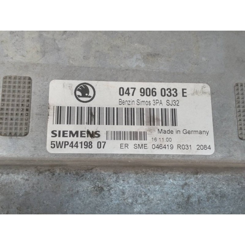 Recambio de centralita motor uce para skoda fabia (6y2/6y3) 1.4 referencia OEM IAM 5WP4419807 047906033E SIEMENS 3