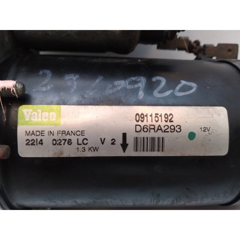 Recambio de motor arranque para opel astra h berlina enjoy referencia OEM IAM D6RA293 09115192 VALEO - Blanco 3