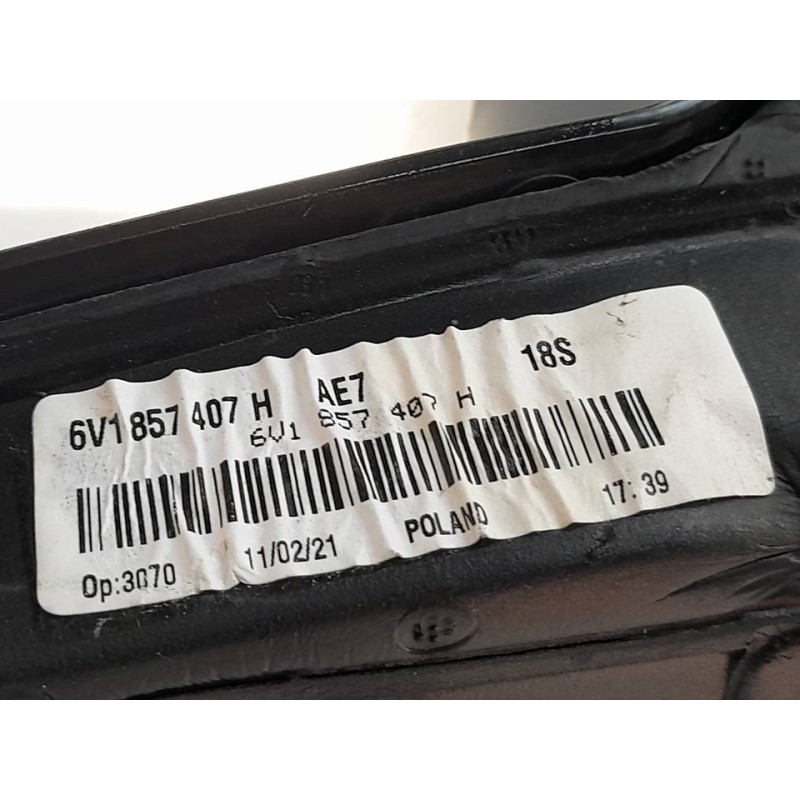 Recambio de retrovisor izquierdo para skoda fabia ambition plus referencia OEM IAM 6V1857407H - Blanco 4