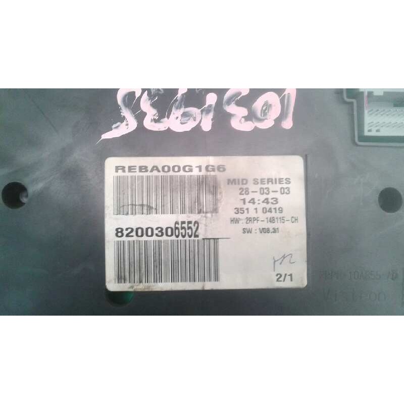 Recambio de cuadro instrumentos para renault megane ii berlina 5p 1.5 dci diesel referencia OEM IAM 8200306552 - Azul 2
