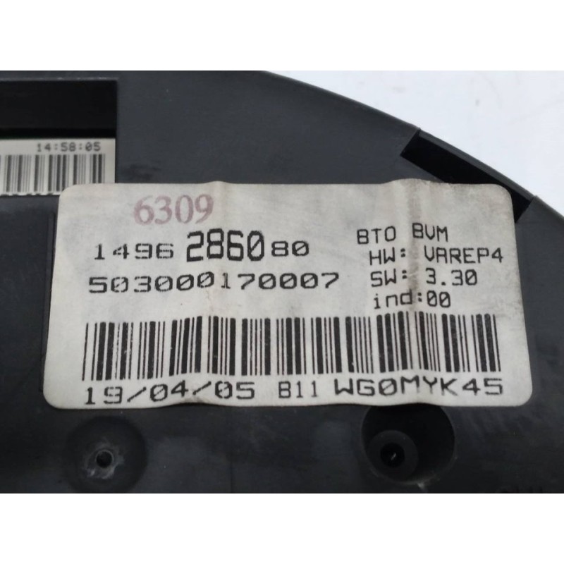 Recambio de cuadro instrumentos para lancia phedra (180) 2.2 jtd referencia OEM IAM 1496286080 503000170007 2
