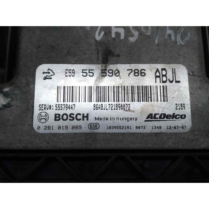 Recambio de centralita motor uce para chevrolet aveo berlina hatchback ltz referencia OEM IAM 0281019089  BOSCH - Negro 3