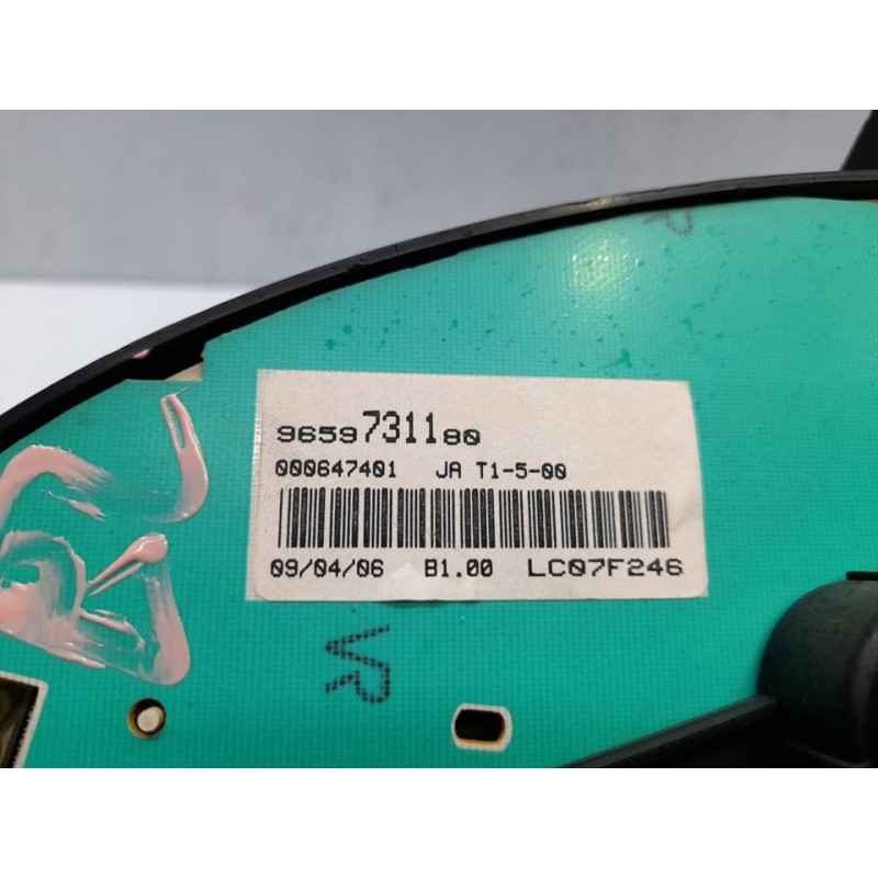 Recambio de cuadro instrumentos para peugeot 206 berlina xs-line referencia OEM IAM 9659731180 - Negro 4