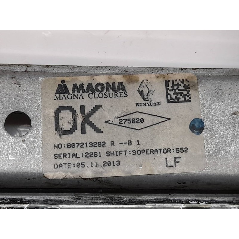 Recambio de elevalunas delantero izquierdo para dacia sandero stepway referencia OEM IAM 807213282R - Blanco 3