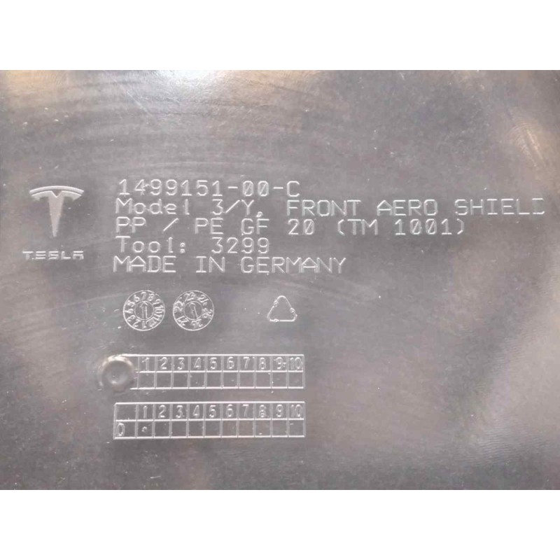 Recambio de cubrecarter para tesla model y gran autonomia dual awd referencia OEM IAM 149915100C - Blanco 3