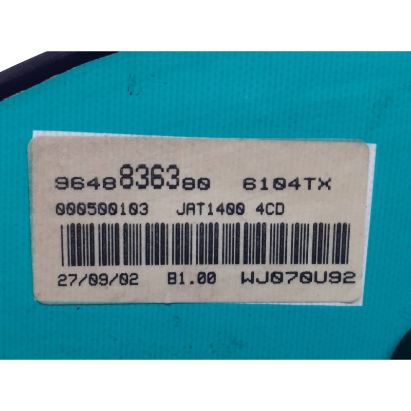 Recambio de cuadro instrumentos para peugeot 206 berlina xt referencia OEM IAM 9648836380 2