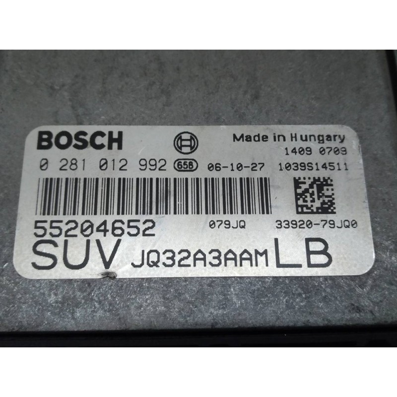Recambio de centralita motor uce para suzuki sx4 rw (ey) glx referencia OEM IAM 0281012992 55204652 BOSCH - Gris 3