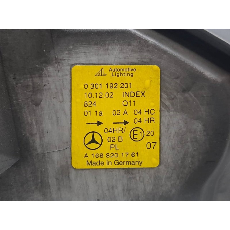 Recambio de faro izquierdo para mercedes-benz clase a (w168) 170 cdi (168.009) referencia OEM IAM A1688201761 2