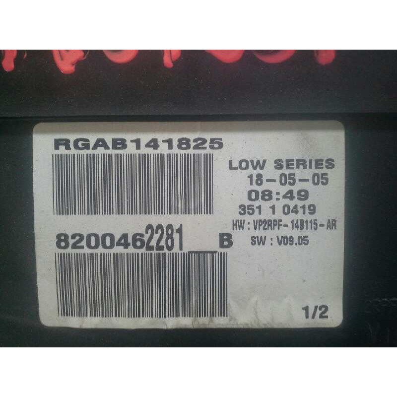 Recambio de cuadro instrumentos para renault megane ii berlina 3p 1.6 16v referencia OEM IAM 8200462281B - Negro 2