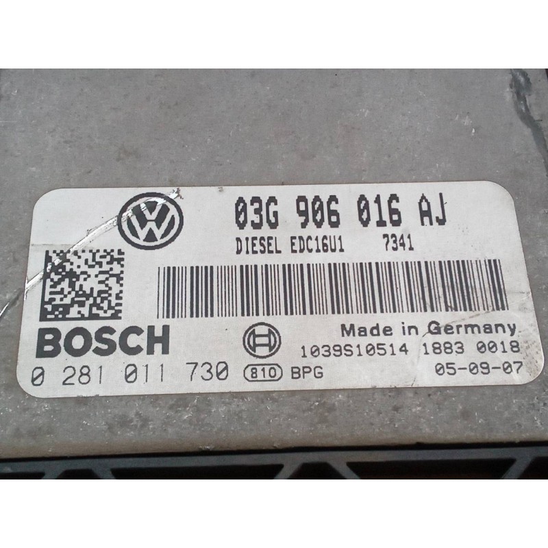 Recambio de centralita motor uce para seat leon (1p1) reference referencia OEM IAM 0281011730 03G906016AJ BOSCH - Negro 4