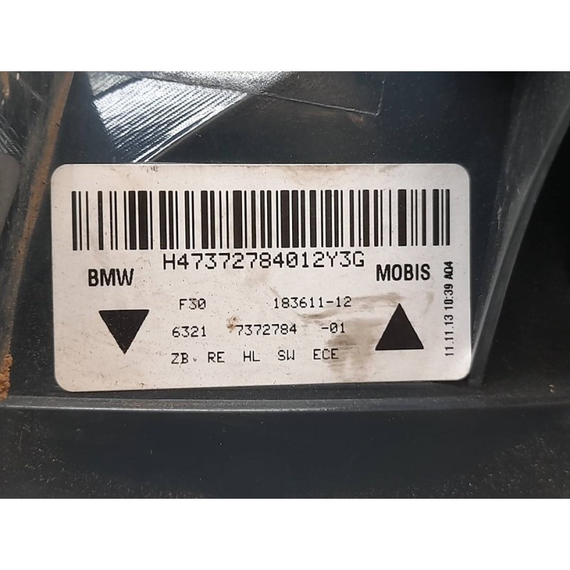 Recambio de piloto trasero derecho para bmw serie 3 lim. (f30) 318d referencia OEM IAM 7372784 18361112 - Gris 3