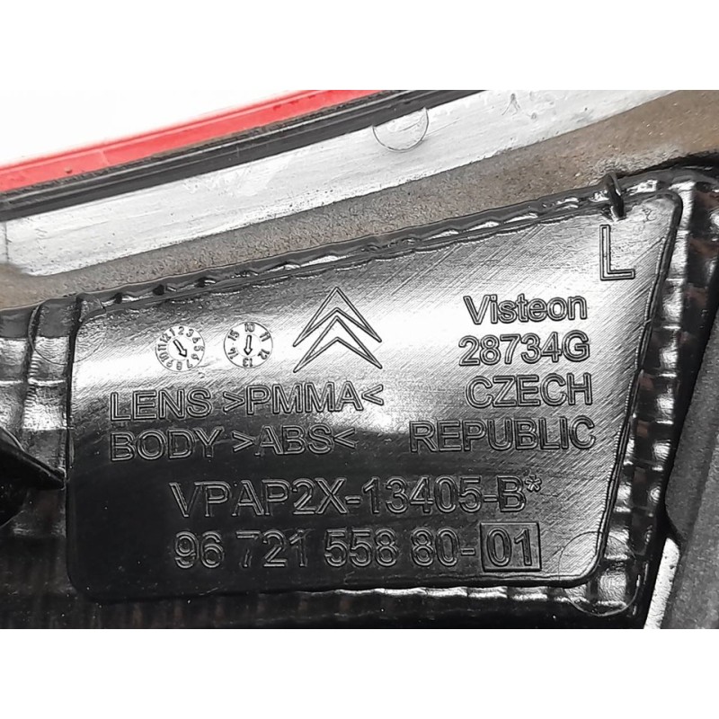 Recambio de piloto trasero izquierdo interior para citroën c4 lim. seduction referencia OEM IAM 9672155880 - Blanco 2