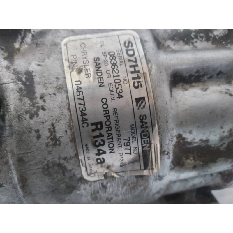 Recambio de compresor aire acondicionado para chrysler voyager (gs) 2.5 turbodiesel referencia OEM IAM 04677344C 7977 SANDEN 2
