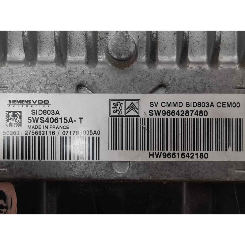 Recambio de centralita motor uce para citroën c4 grand picasso exclusive referencia OEM IAM 5WS40615A SW9664287480 - Gris 3