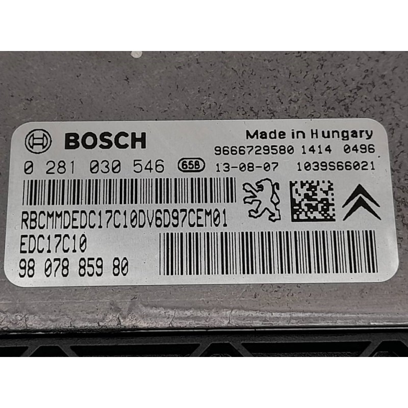 Recambio de centralita motor uce para citroën c4 lim. seduction referencia OEM IAM 0281030546 9807885980 BOSCH - Blanco 2