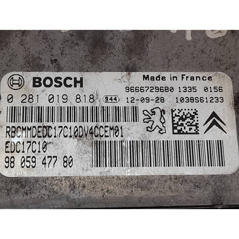 Recambio de centralita motor uce para citroën c3 attraction referencia OEM IAM 0281019818 9605947780 9666729680 - Blanco 3