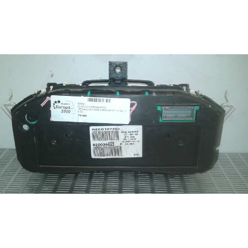 Recambio de cuadro instrumentos para renault megane ii berlina 3p 1.6 16v referencia OEM IAM 8200364023 - Gris 2