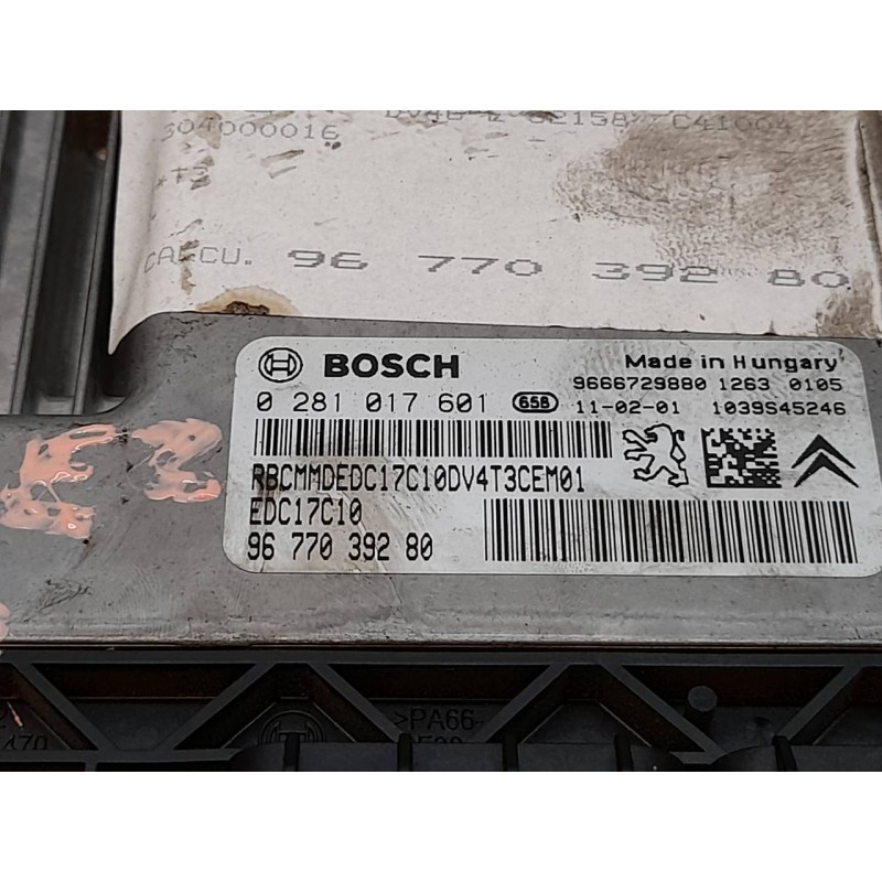 Recambio de centralita motor uce para peugeot 206+ básico referencia OEM IAM 0281017601 9677039280 BOSCH - Blanco 2