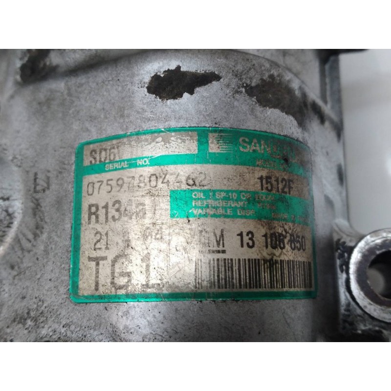 Recambio de compresor aire acondicionado para opel corsa c cosmo referencia OEM IAM SD6V10 07597804462 4