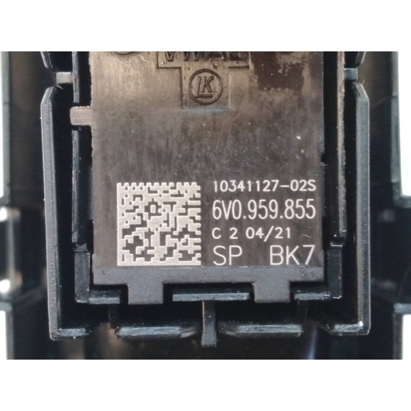 Recambio de mando elevalunas delantero derecho para skoda fabia ambition plus referencia OEM IAM 6V0959855 - Blanco 2