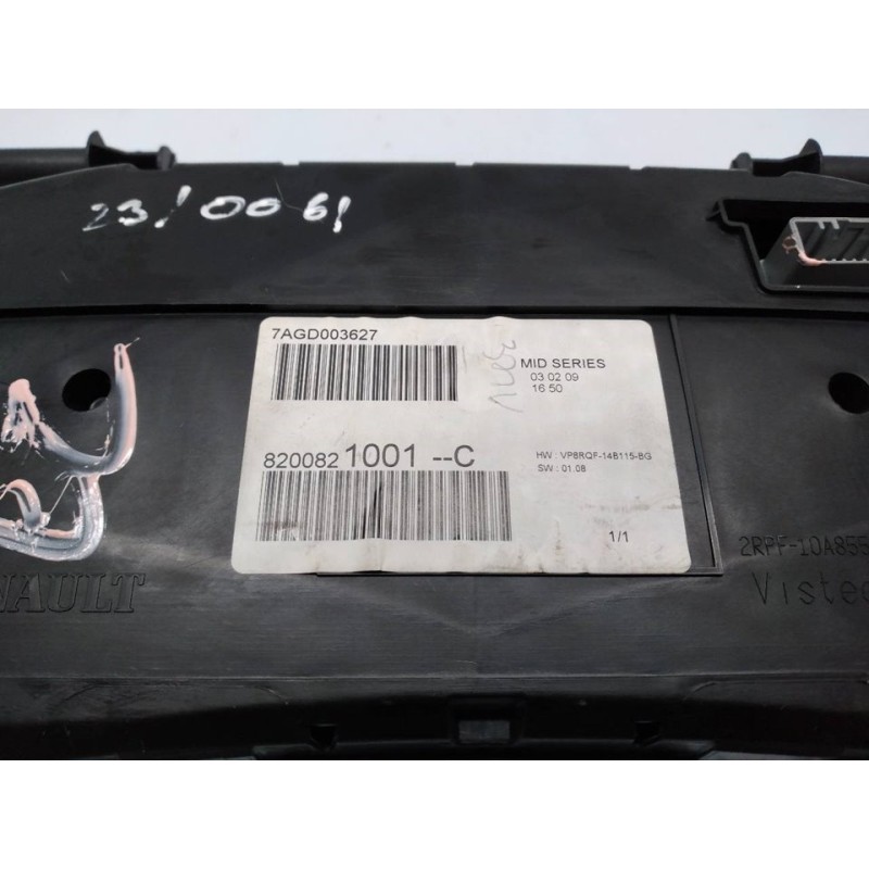 Recambio de cuadro instrumentos para renault clio iii expression referencia OEM IAM 8200821001C - Rojo 4