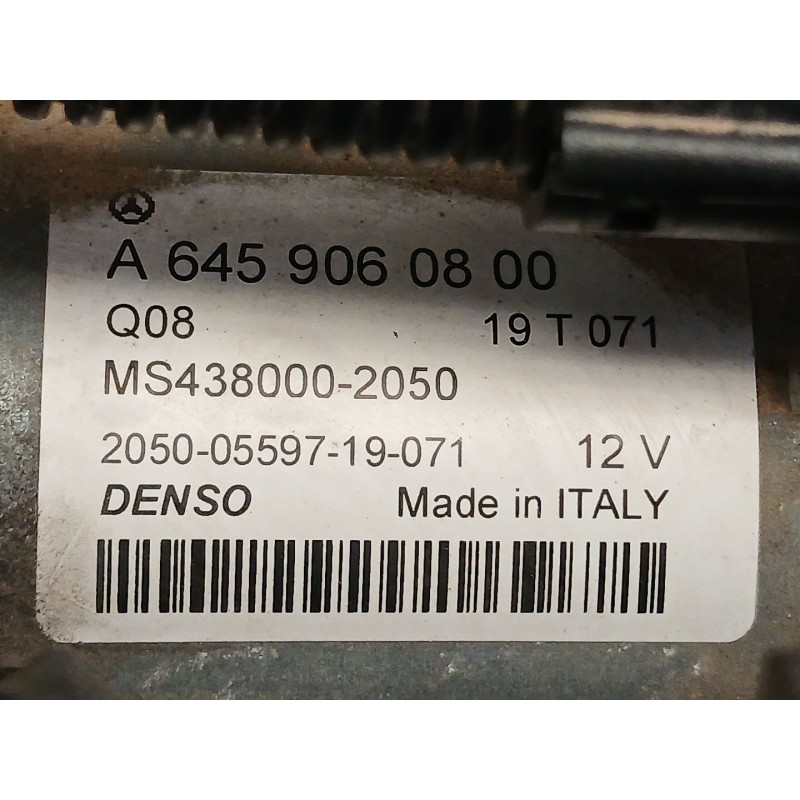 Recambio de motor arranque para infiniti qx30 2.2 d awd referencia OEM IAM A6459060800 MS4380002050 DENSO - Negro 2